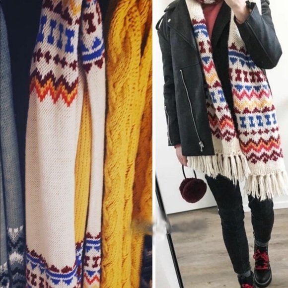 Over 6 foot Chunky Scarf 6’10 Scarves & Wraps